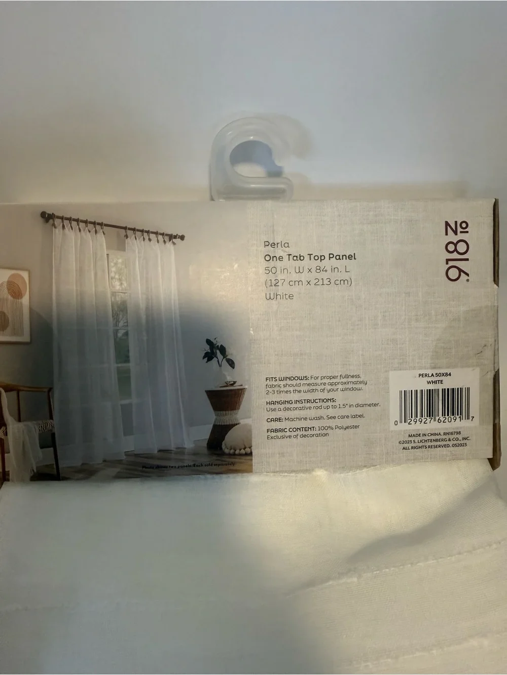 One Panel Sheer Curtain Panel - White by